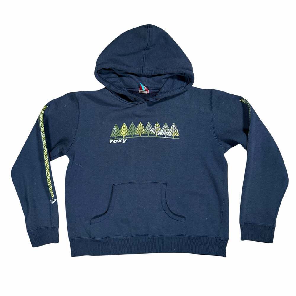 Womens Roxy Quiksilver Dark Navy Blue Forest Graphic Hoodie